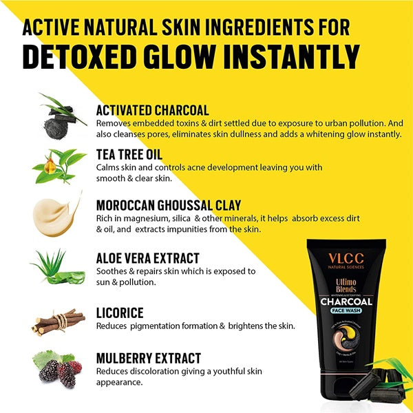 VLCC Ultimo Blends Charcoal Face Wash - Swadesiicart