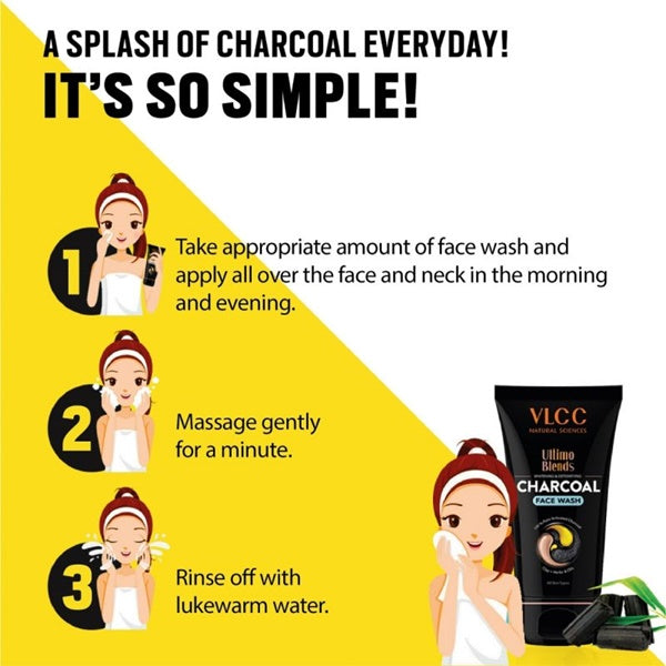 VLCC Ultimo Blends Charcoal Face Wash - Swadesiicart
