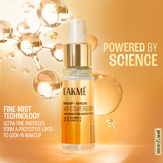 Lakme Vitamin C Superglow Skin Perfecting Makeup Fixer - Swadesiicart