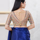 Joban Fashion Light-Gold Shift Elbow Sleeveless Back Open Blouse - Swadesiicart