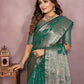 Aastha Fashion Light Green Soft Organza Silk Weaving Saree