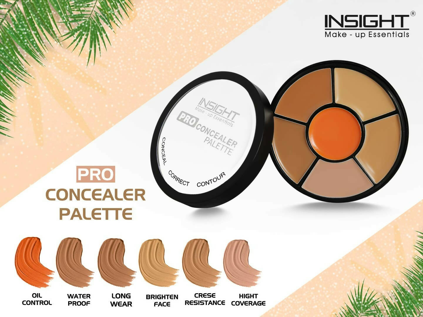 Insight Cosmetics Pro Concealer Palette-Concealer - Swadesiicart