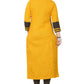 NOZ2TOZ Women's Yellow Cotton Kurta (1 Pc Set) - Swadesiicart