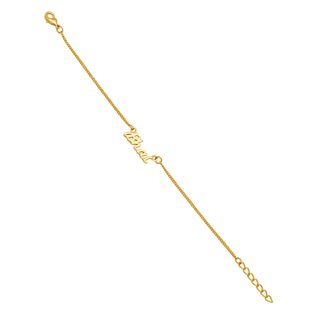 trueBrowns X Voylla Gold-Toned 'Bhai' Bracelet Rakhi With Roli Chaawal Pack | Swadesiicart