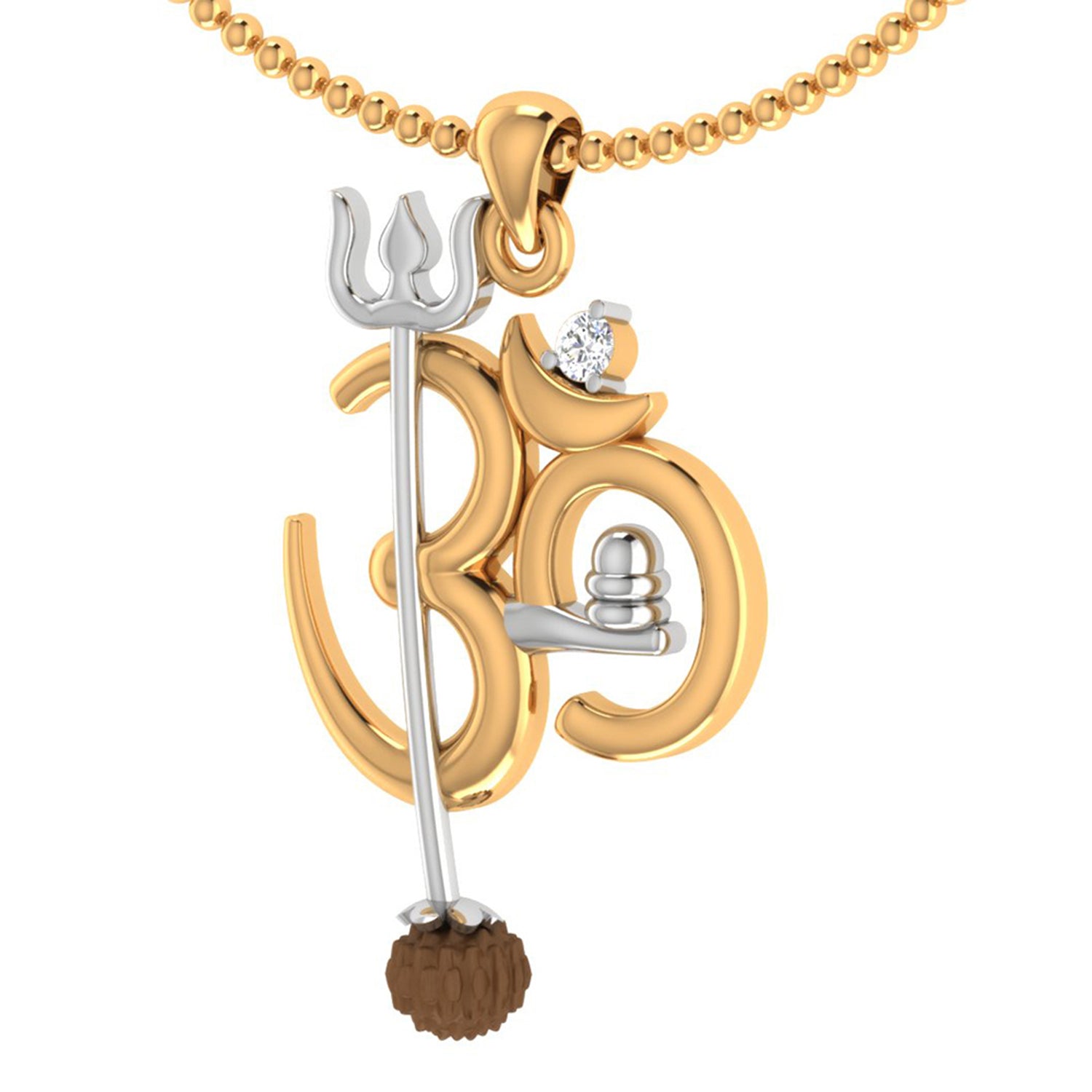 trueBrowns X Voylla OM' Design with Rudraksh Rakhi-Pendant | Swadesiicart