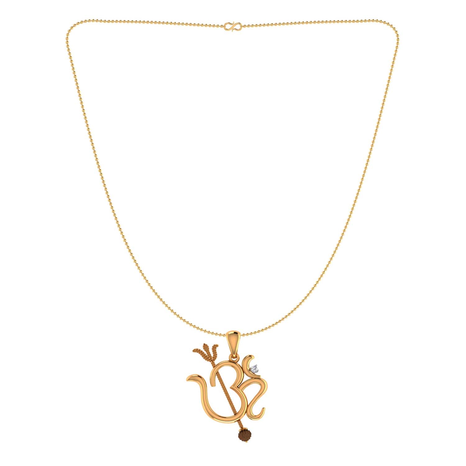 trueBrowns X Voylla Rudraksha Studded 'OM' Rakhi-Pendant | Swadesiicart