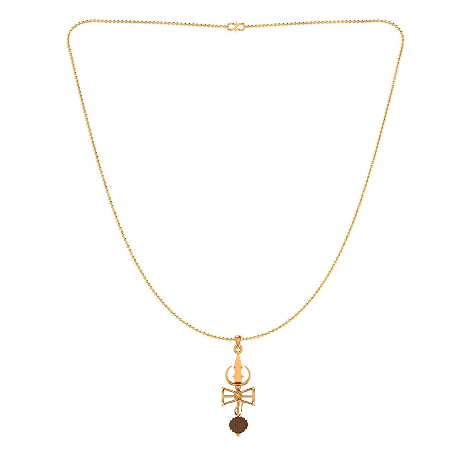 trueBrowns X Voylla Shiva Damru Rudraksha Rakhi-Pendant | Swadesiicart