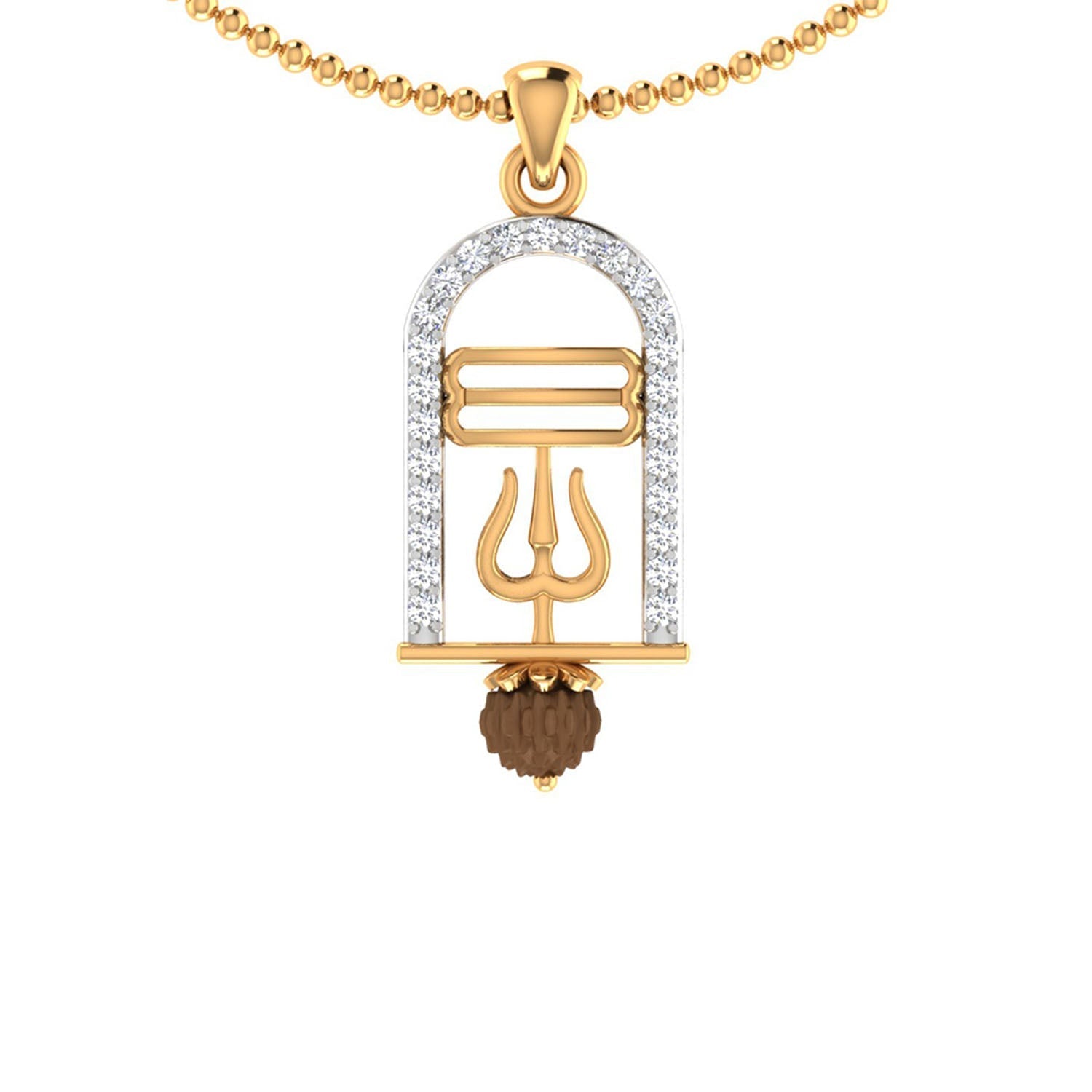 trueBrowns X Voylla CZ Studded Trushul Rakhi-Pendant | Swadesiicart