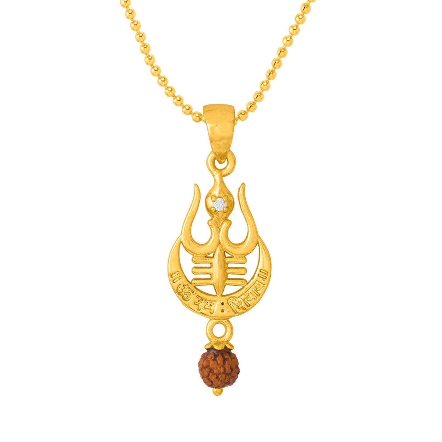 trueBrowns X Voylla Rudraksha Studded Trishul Rakhi-Pendant | Swadesiicart
