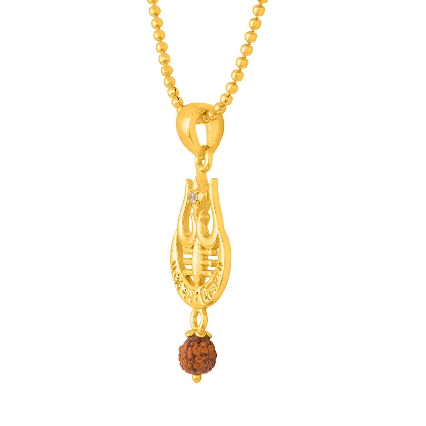 trueBrowns X Voylla Rudraksha Studded Trishul Rakhi-Pendant | Swadesiicart