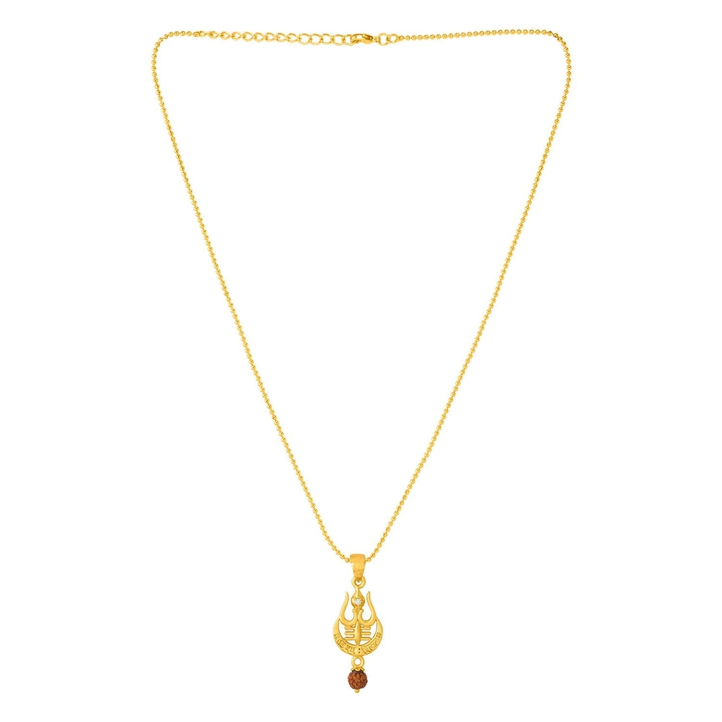 trueBrowns X Voylla Rudraksha Studded Trishul Rakhi-Pendant | Swadesiicart