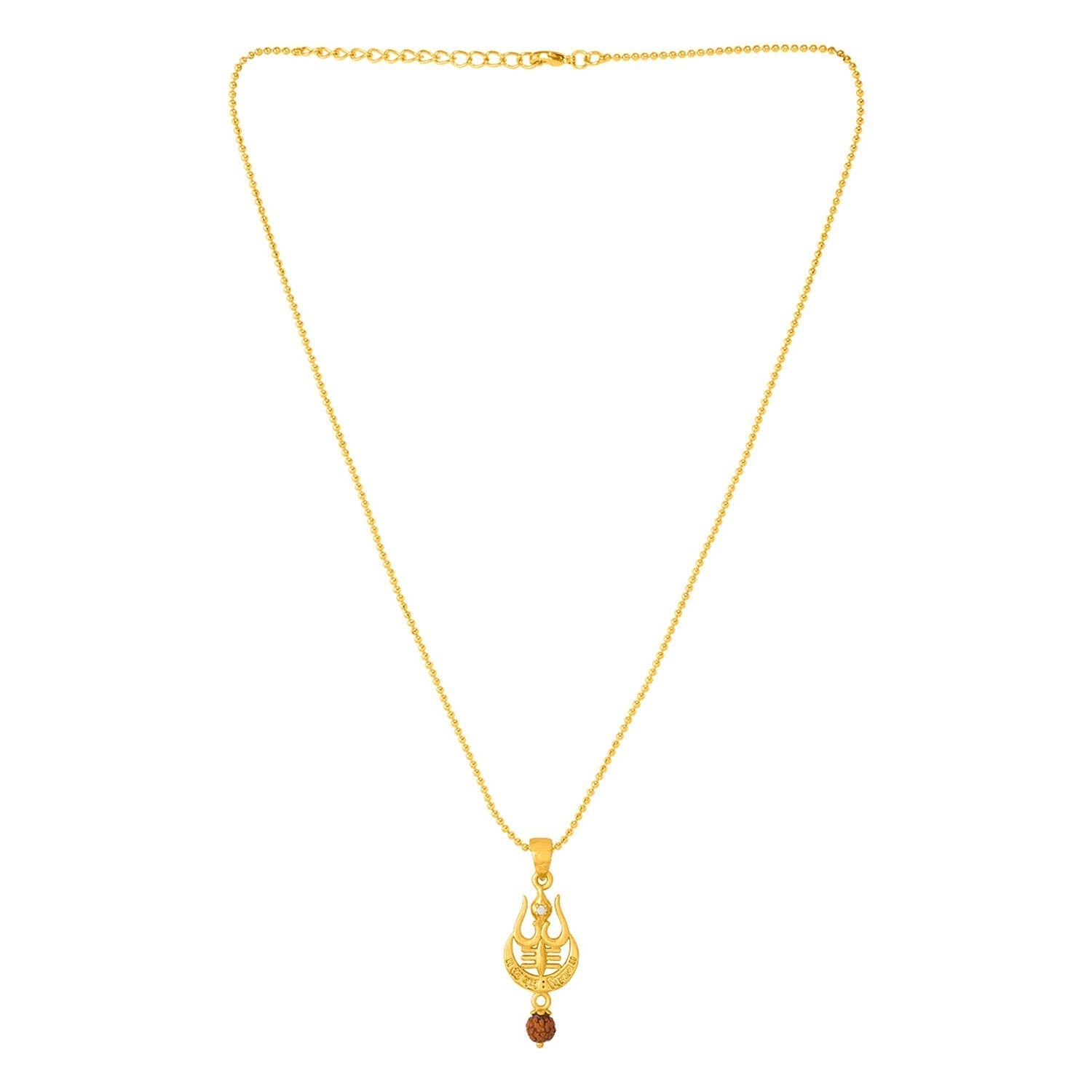 trueBrowns X Voylla Rudraksha Studded Trishul Rakhi-Pendant | Swadesiicart