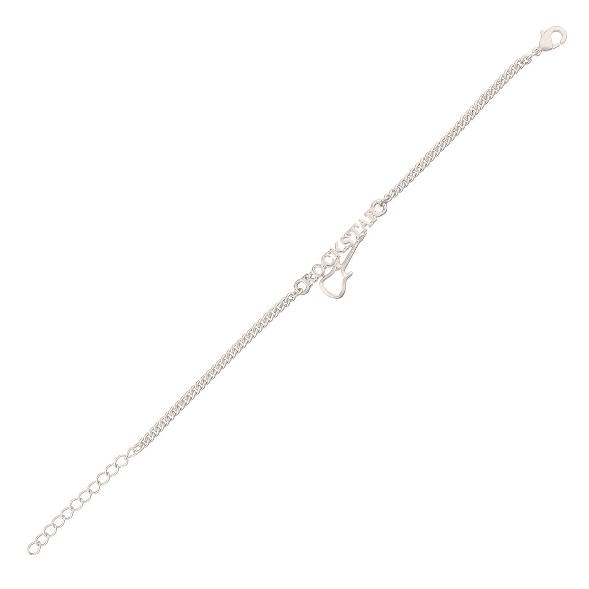 trueBrowns Stylish ROCKSTAR Silver Tone Bracelet Rakhi | Swadesiicart