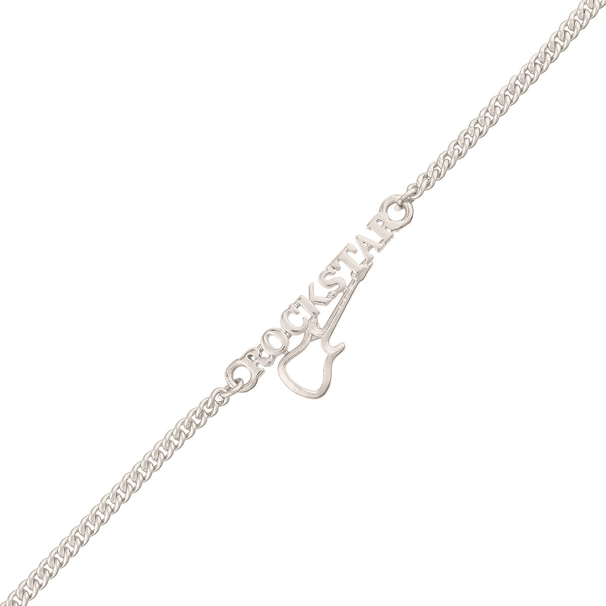 trueBrowns Stylish ROCKSTAR Silver Tone Bracelet Rakhi | Swadesiicart