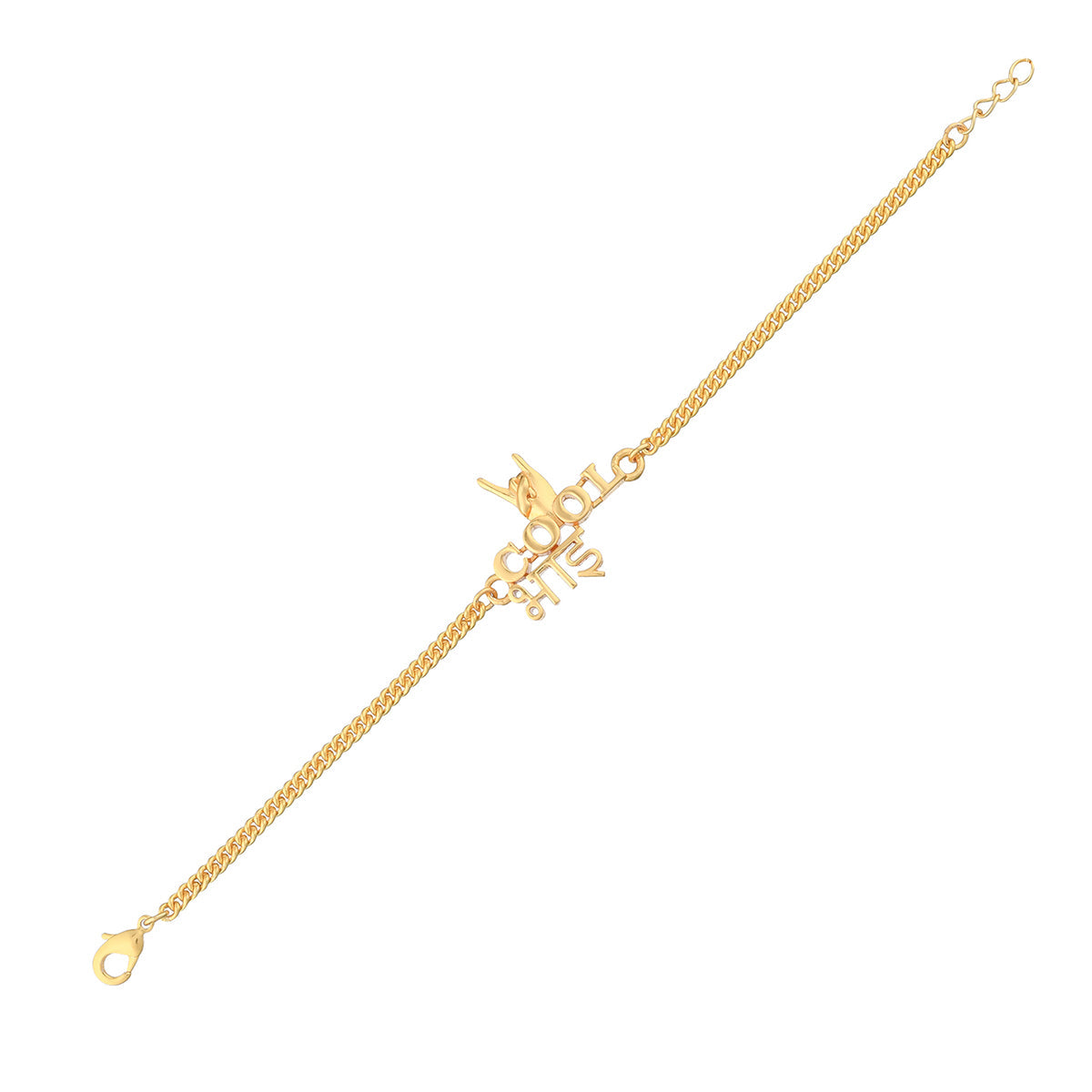trueBrowns Gold Tone Cool Bhai Bracelet Style Rakhi | Swadesiicart