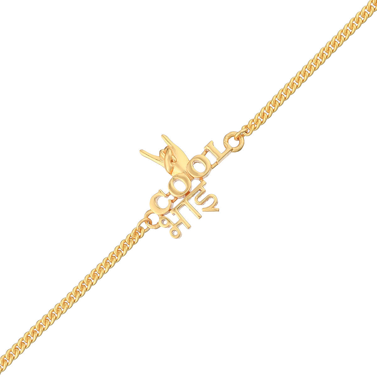 trueBrowns Gold Tone Cool Bhai Bracelet Style Rakhi | Swadesiicart