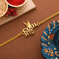 trueBrowns Gold Tone Cool Bhai Bracelet Style Rakhi | Swadesiicart