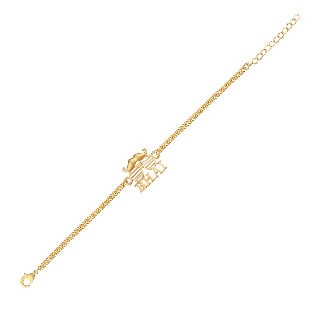 trueBrowns Bhai Gold Tone Bracelet Style Rakhi | Swadesiicart