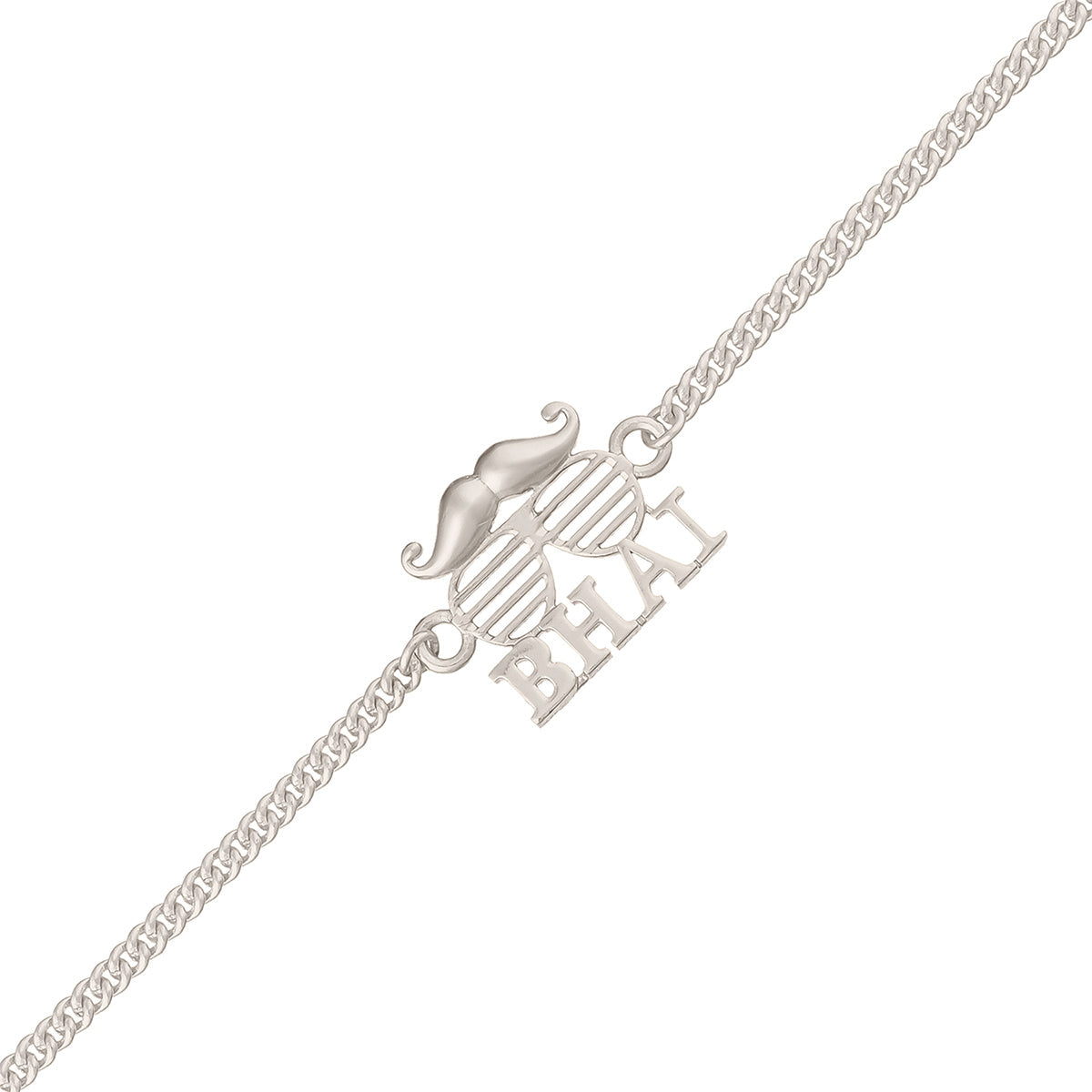 trueBrowns Exclusive Silver Plated BHAI Bracelet Style Rakhi | Swadesiicart