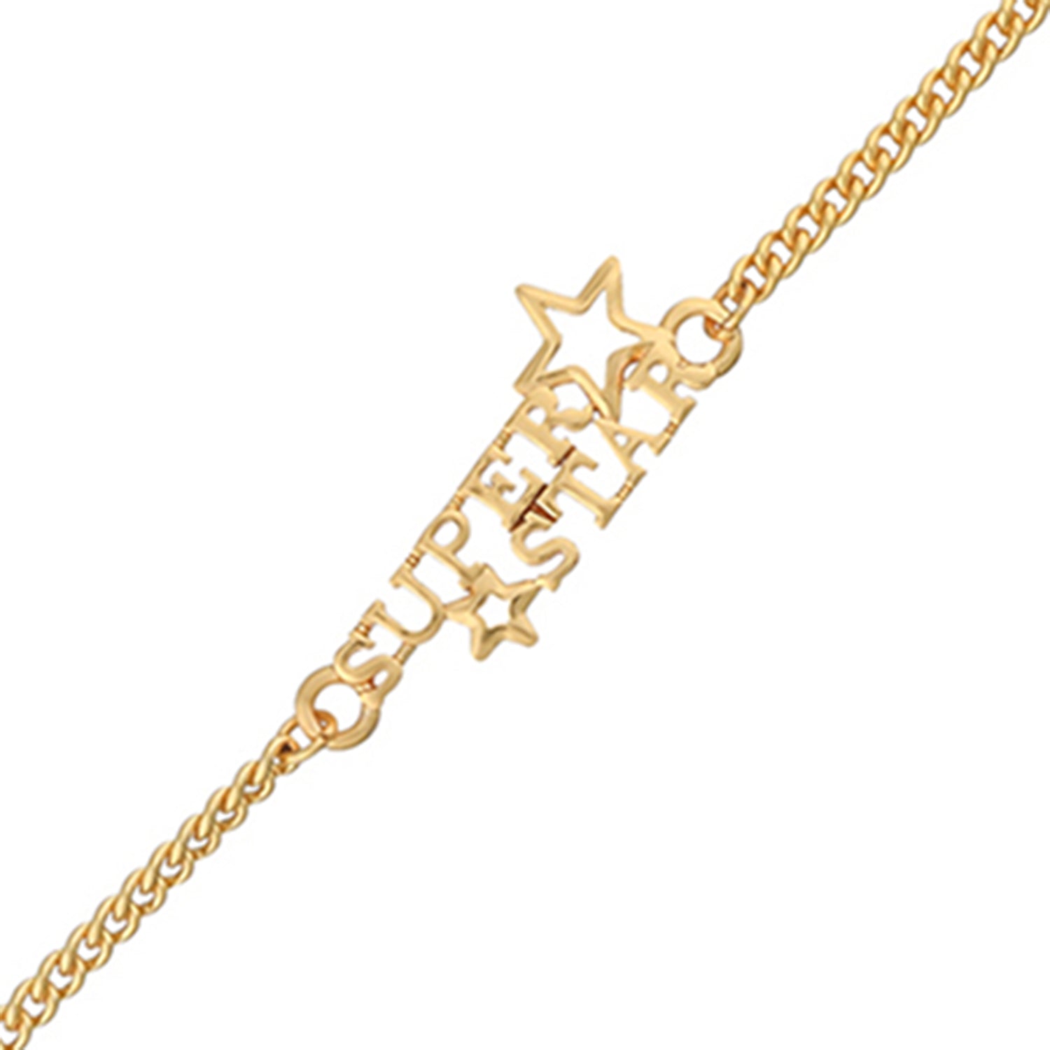 trueBrowns X Voylla Super Star Gold Tone Bracelet Style Rakhi | Swadesiicart