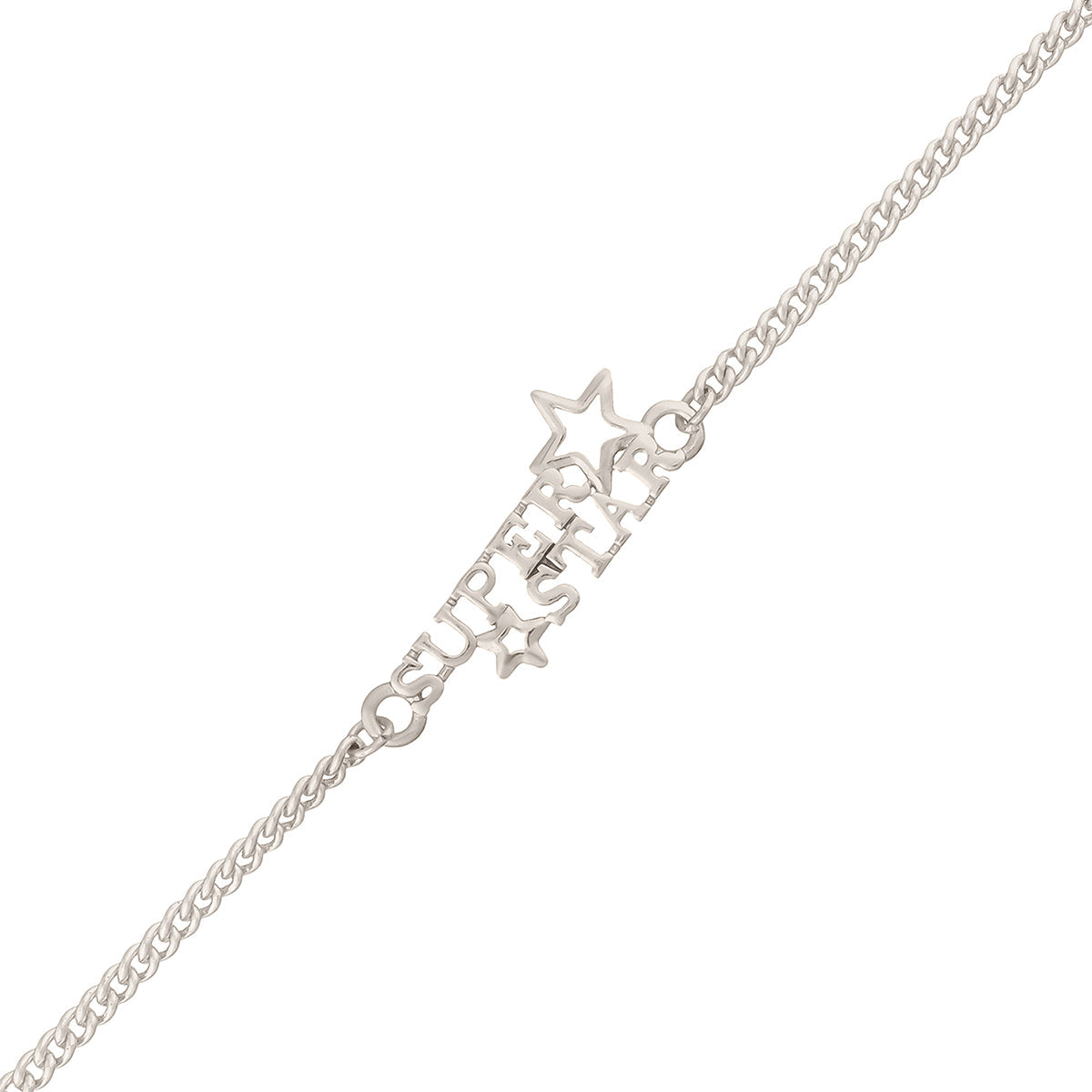 trueBrowns X Voylla Stylish Silver Plated Super Star Bracelet Rakhi | Swadesiicart