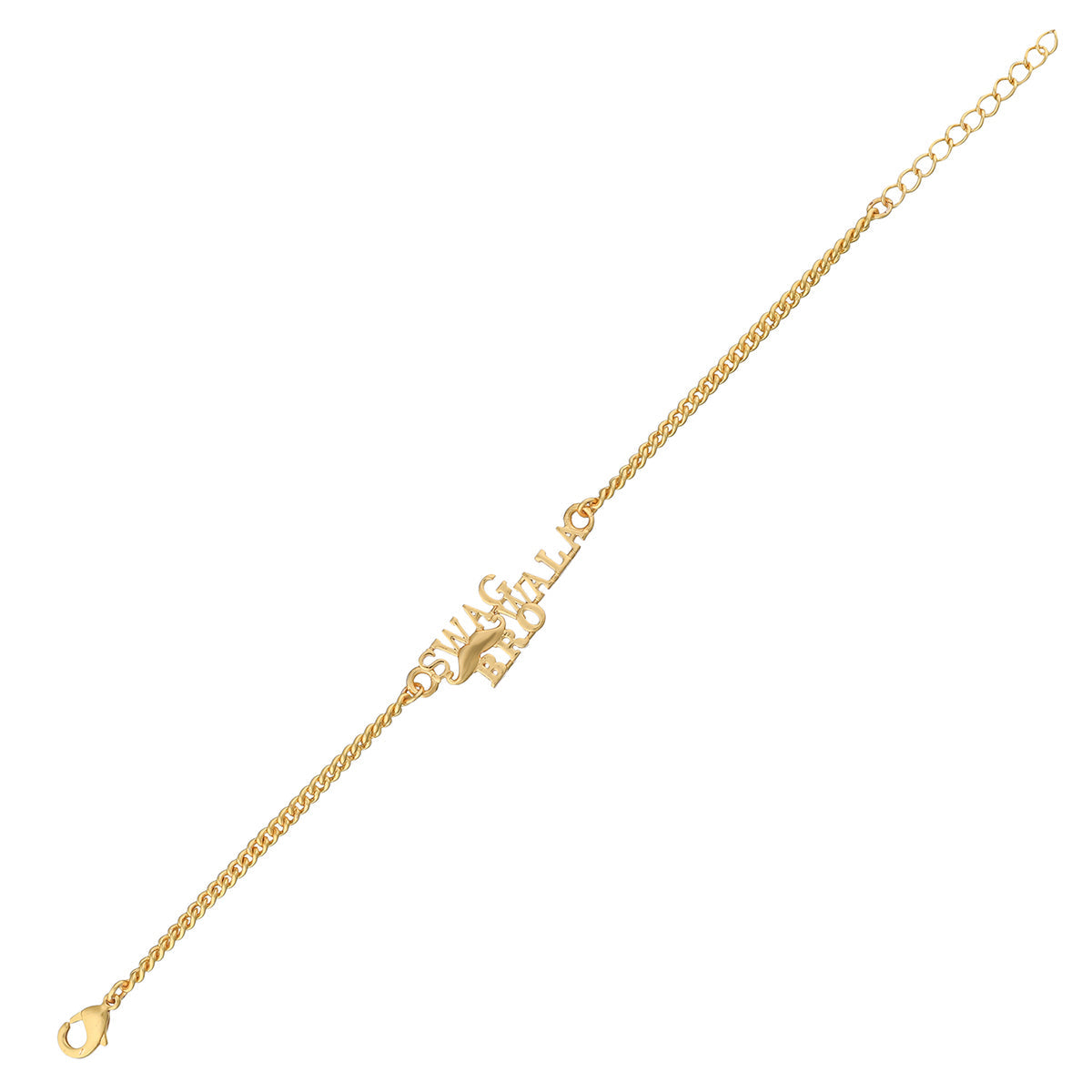 trueBrowns X Voylla Swag Wala Bro Gold Tone Bracelet Style Rakhi | Swadesiicart