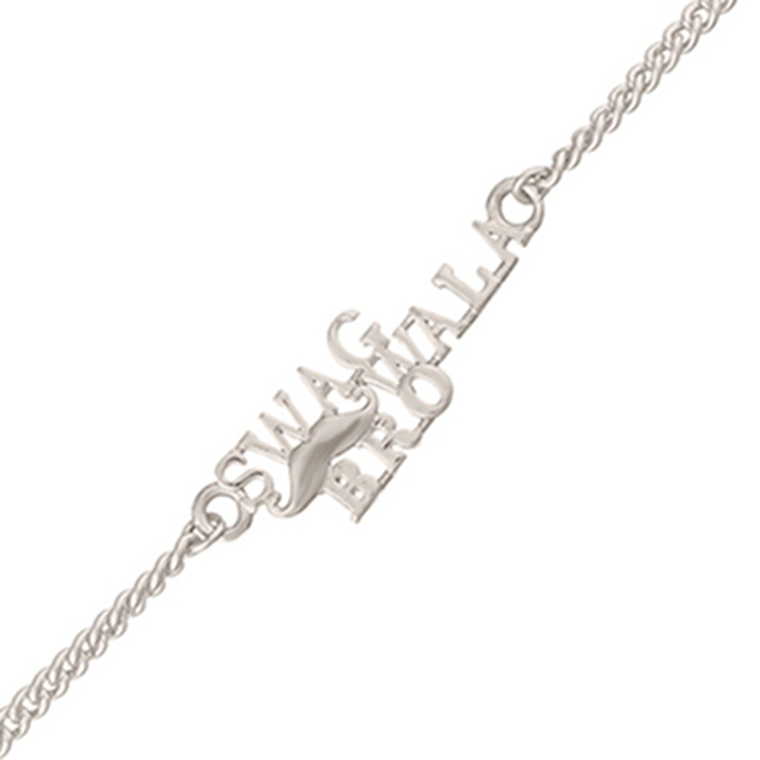 trueBrowns X Voylla Stylish Swag Wala Bro Silver Plated Bracelet Rakhi | Swadesiicart