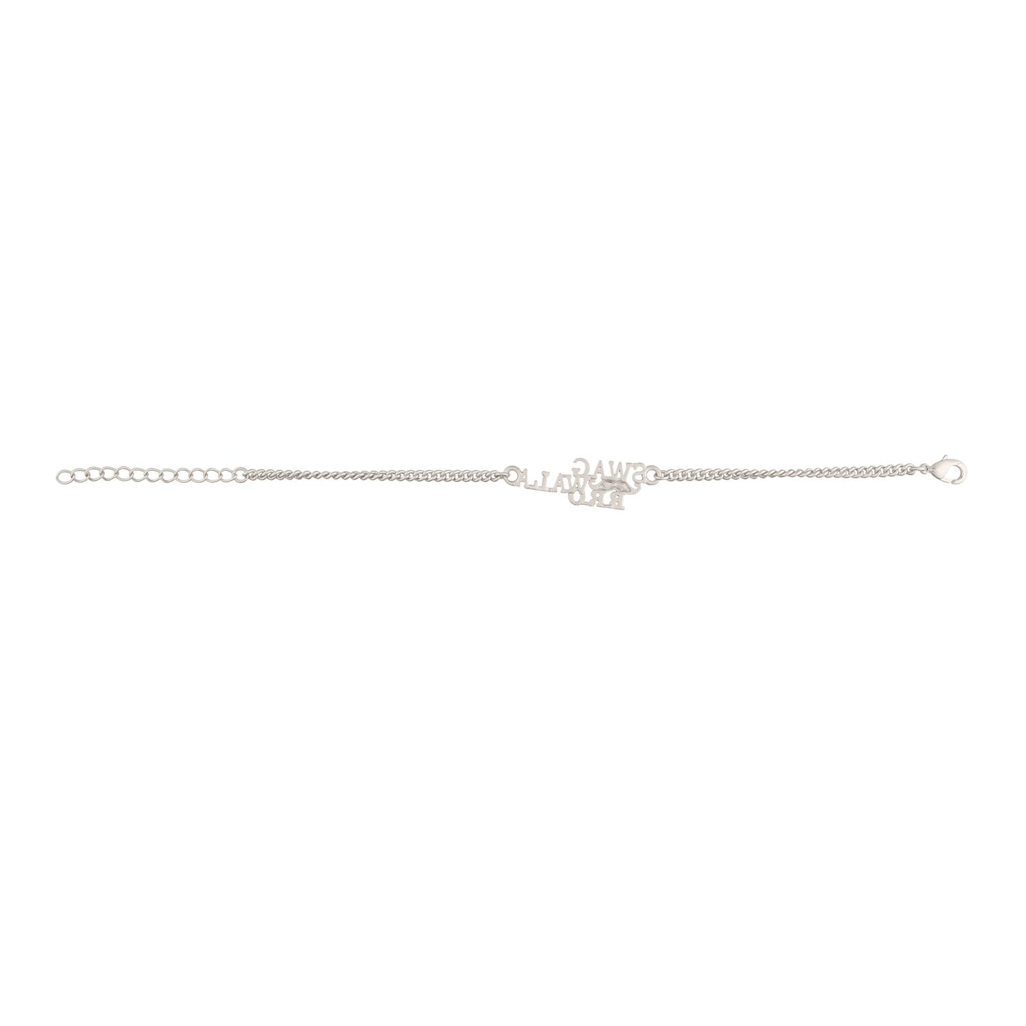 trueBrowns X Voylla Stylish Swag Wala Bro Silver Plated Bracelet Rakhi | Swadesiicart