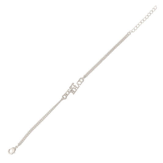 trueBrowns Silver Tone Best Bhai Bracelet Style Rakhi | Swadesiicart