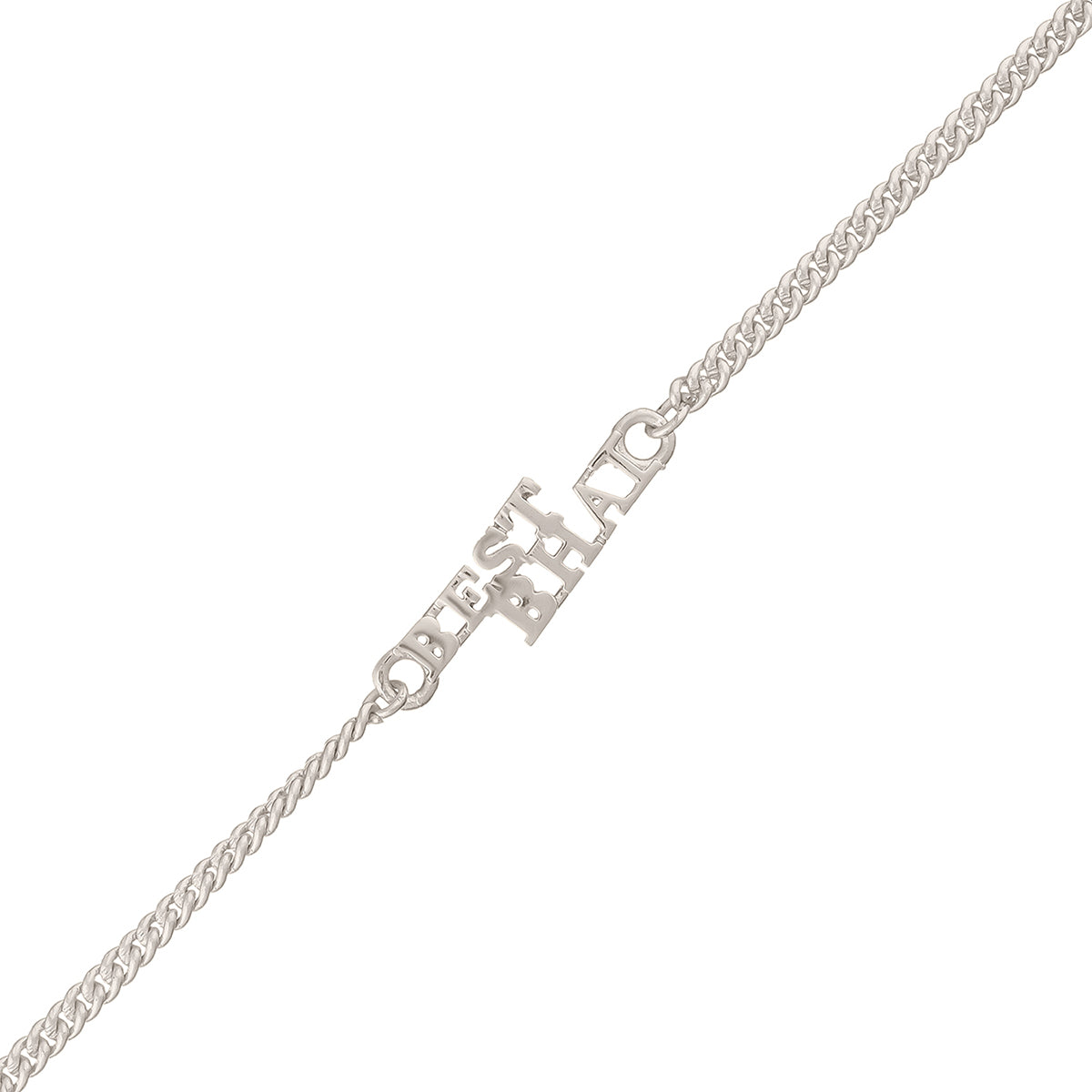 trueBrowns Silver Tone Best Bhai Bracelet Style Rakhi | Swadesiicart