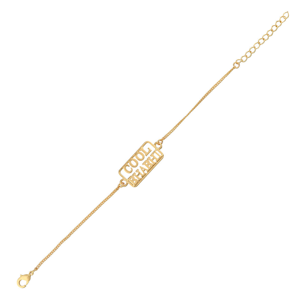 trueBrowns Stylish Gold-Polished Cool Bhabhi Bracelet Rakhi | Swadesiicart