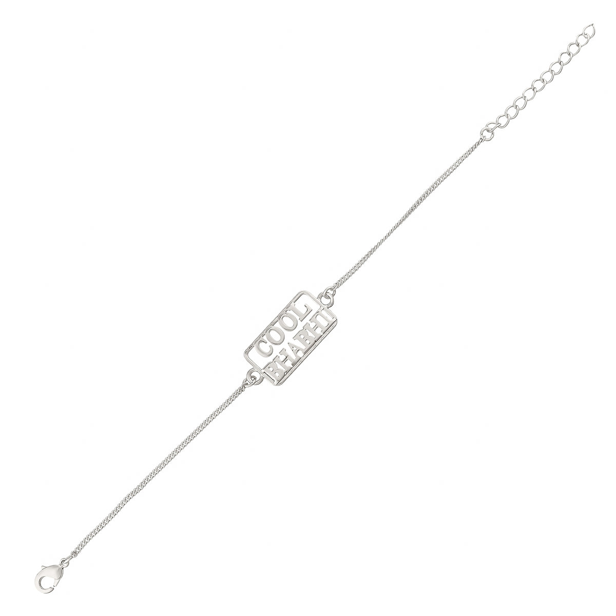 trueBrowns Designer Silver Tone Cool Bhabhi Bracelet Style Rakhi | Swadesiicart
