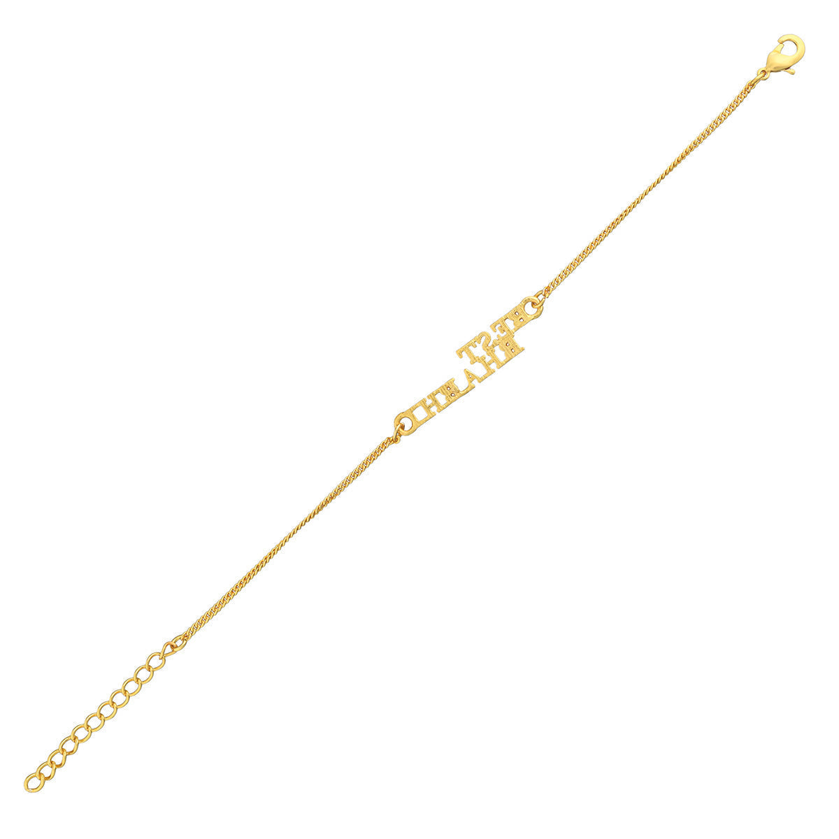 trueBrowns Gold Tone Best Bhabhi Bracelet Rakhi | Swadesiicart