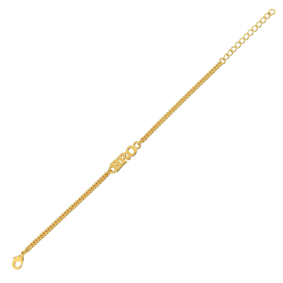 trueBrowns Gold Tone Fashionable BRO Rakhi | Swadesiicart