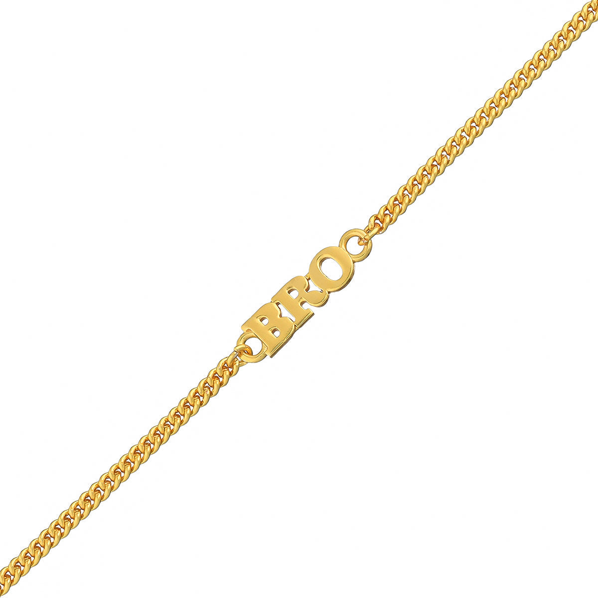 trueBrowns Gold Tone Fashionable BRO Rakhi | Swadesiicart