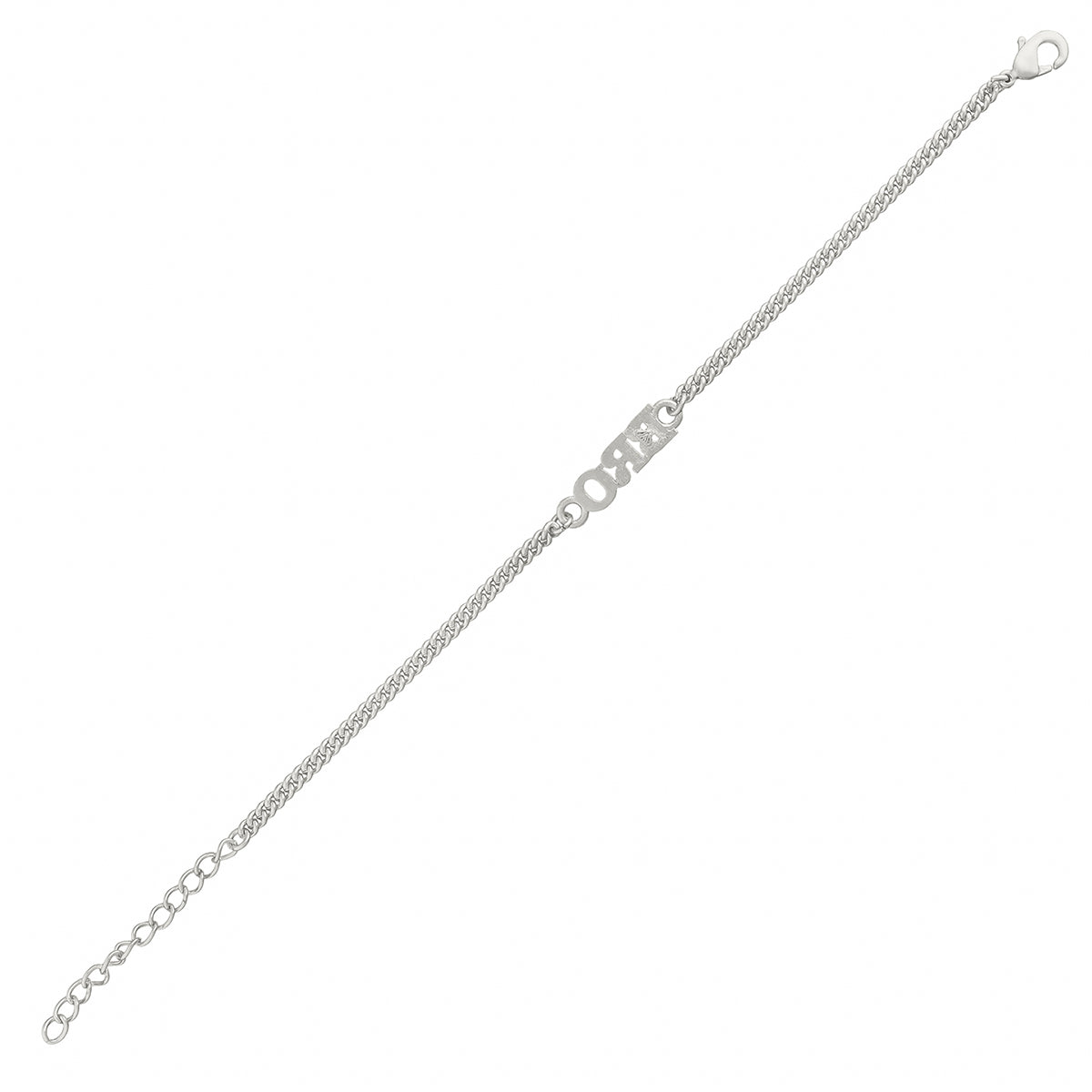 trueBrowns Silver Tone Fashionable BRO Bracelet Rakhi | Swadesiicart