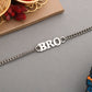 trueBrowns Silver Tone Fashionable BRO Bracelet Rakhi | Swadesiicart