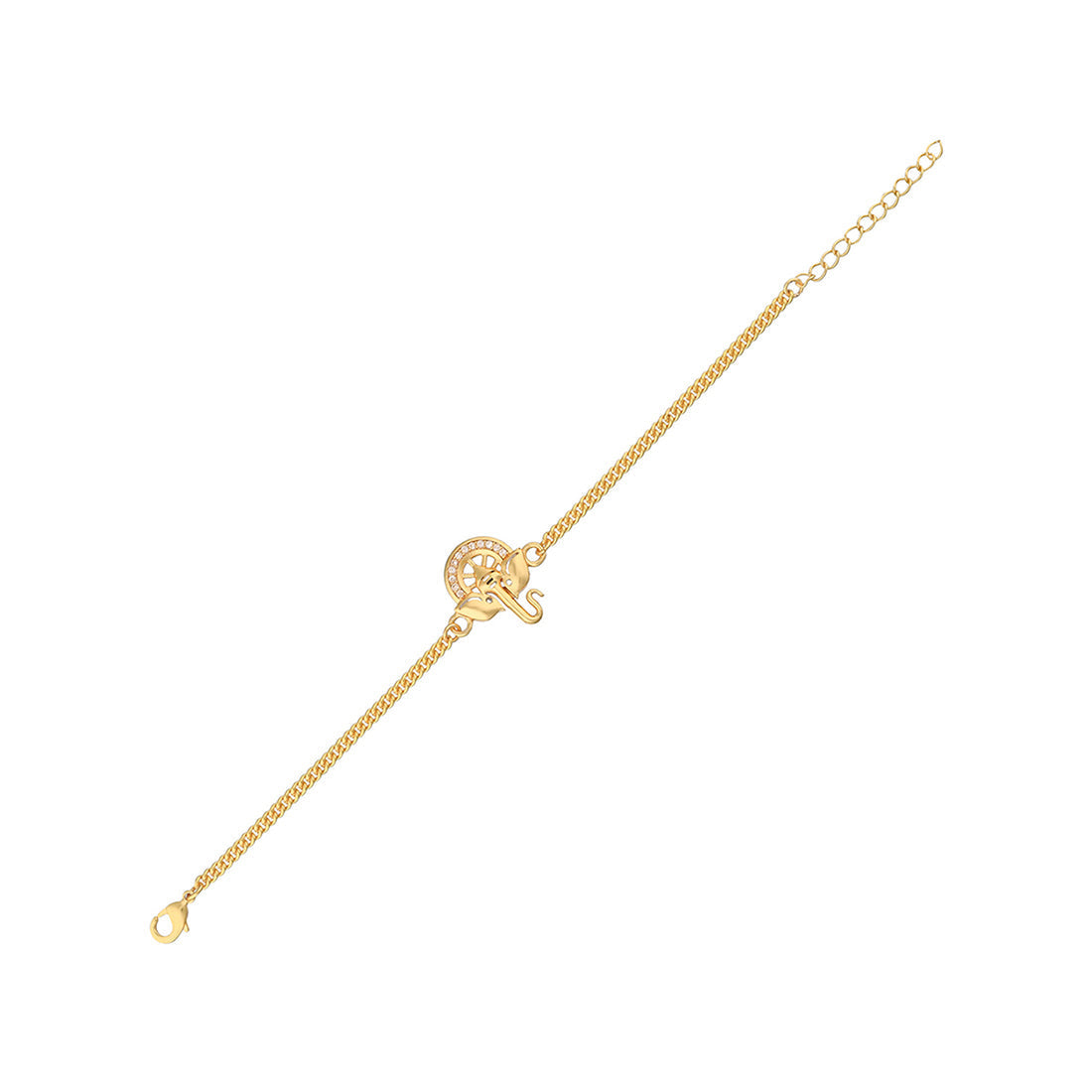 trueBrowns Gold Tone Ganesha Bracelet Style Rakhi | Swadesiicart