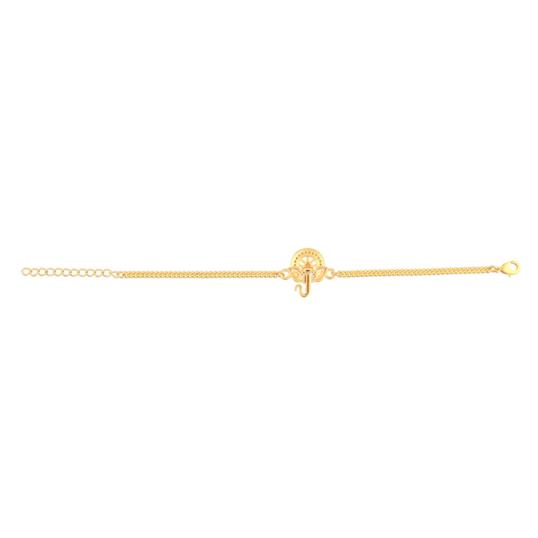 trueBrowns Gold Tone Ganesha Bracelet Style Rakhi | Swadesiicart