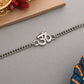 trueBrowns Auspicious Om Silver Tone Bracelet Style Rakhi | Swadesiicart