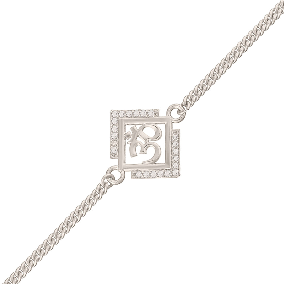 trueBrowns Auspicious OM Silver Plated Bracelet Rakhi | Swadesiicart