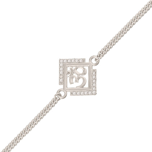 trueBrowns Auspicious OM Silver Plated Bracelet Rakhi | Swadesiicart
