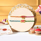 trueBrowns X Voylla Desi Bhai-Bhabhi Multi Color Thread Lumba Rakhi Combo For Bhaiya Bhabhi | Swadesiicart
