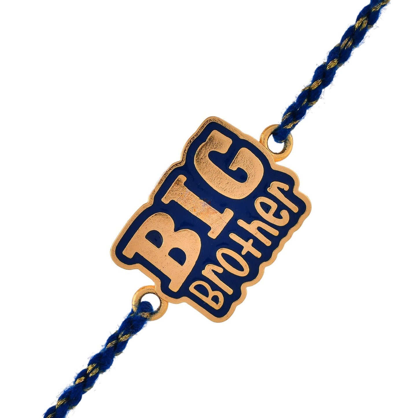 trueBrowns X Voylla Navy Blue Enamel Big Brother Rakhi For Brother | Swadesiicart
