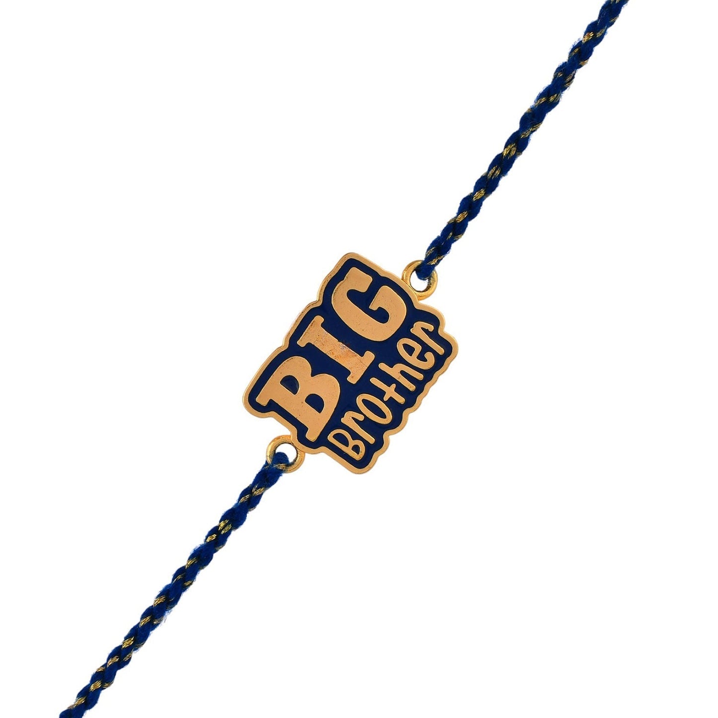 trueBrowns X Voylla Navy Blue Enamel Big Brother Rakhi For Brother | Swadesiicart