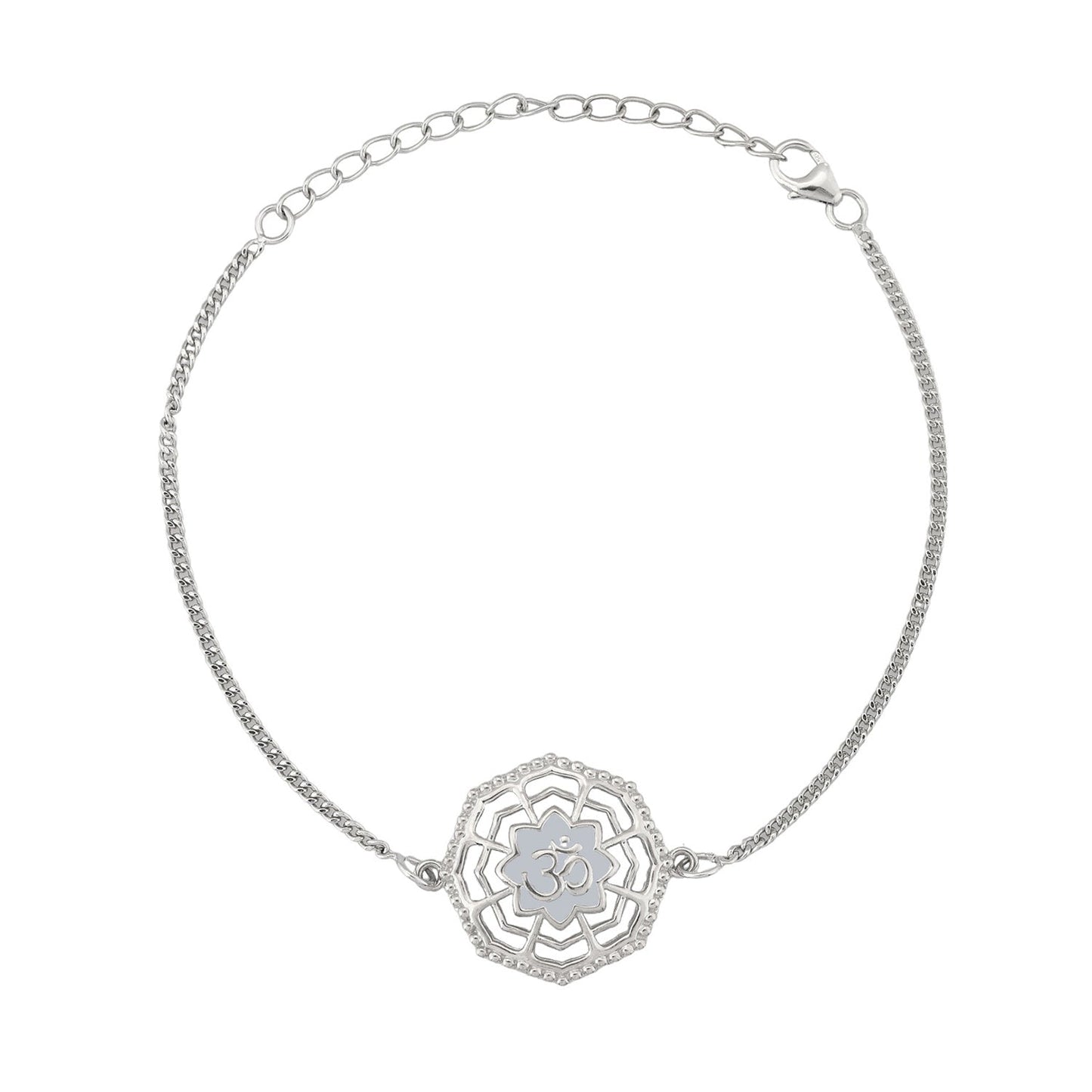 trueBrowns Sterling Silver Filigree Om Rakhi | Swadesiicart