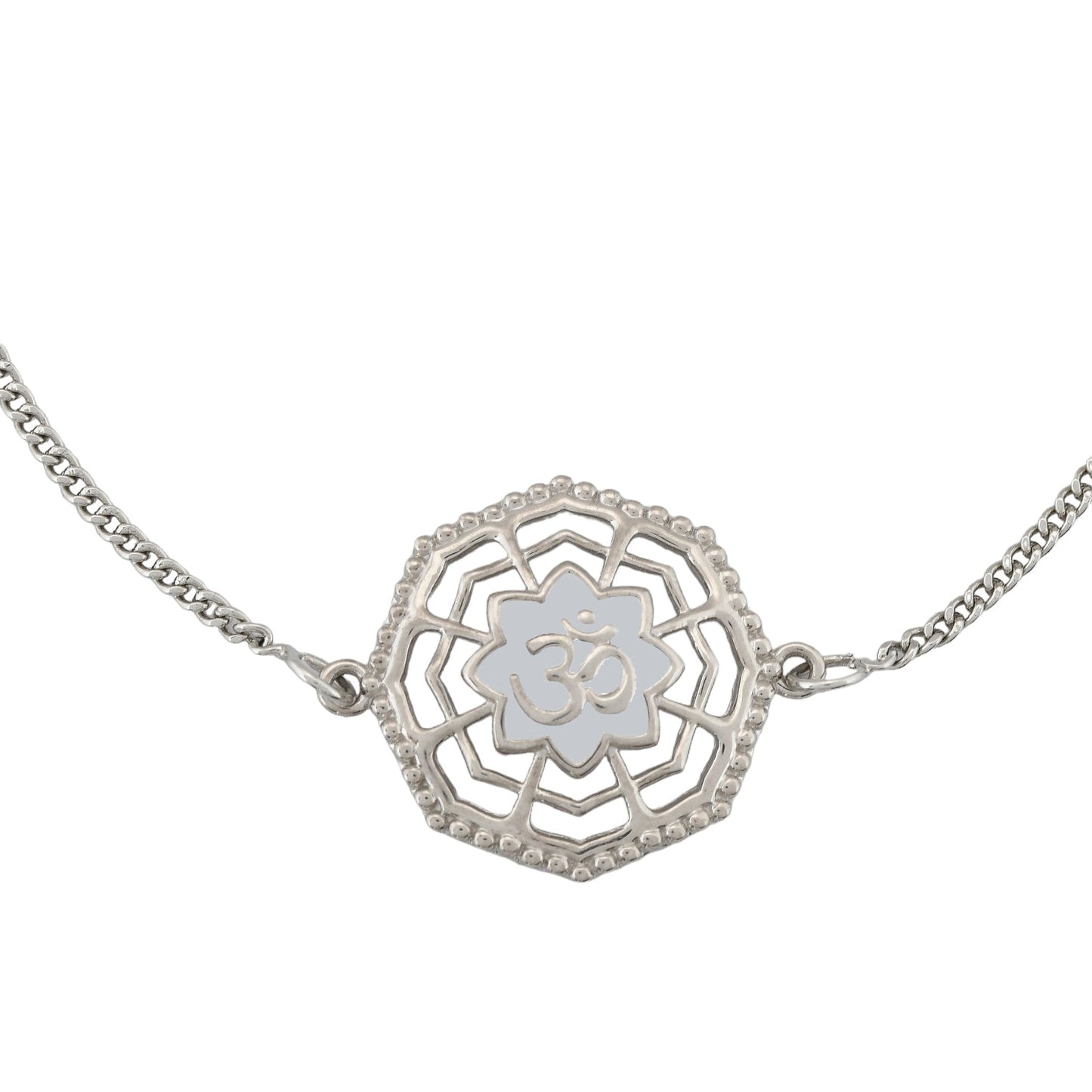 trueBrowns Sterling Silver Filigree Om Rakhi | Swadesiicart