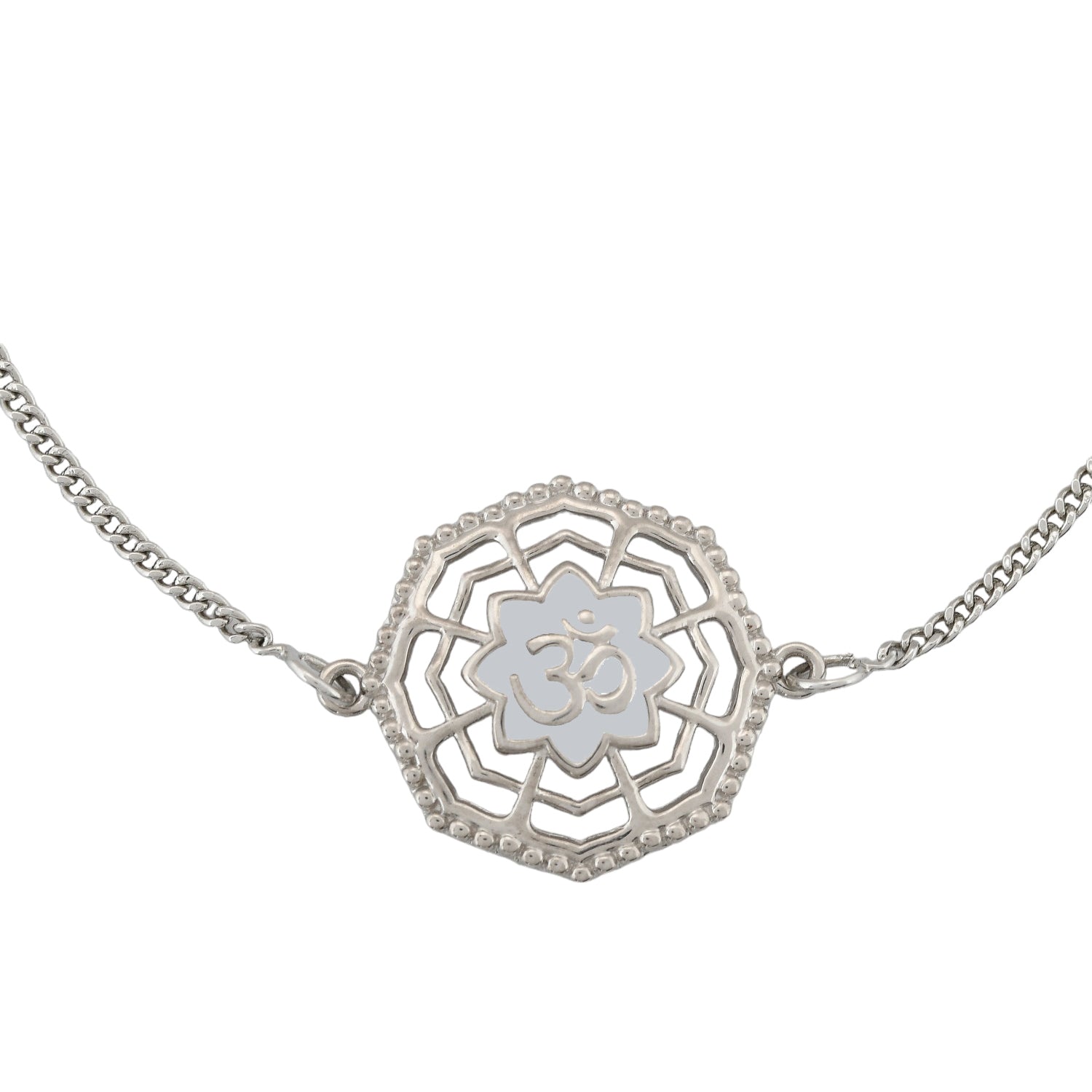 trueBrowns Sterling Silver Filigree Om Rakhi | Swadesiicart