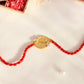 trueBrowns Sterling Silver Red "Bhai" Floral Rakhi | Swadesiicart