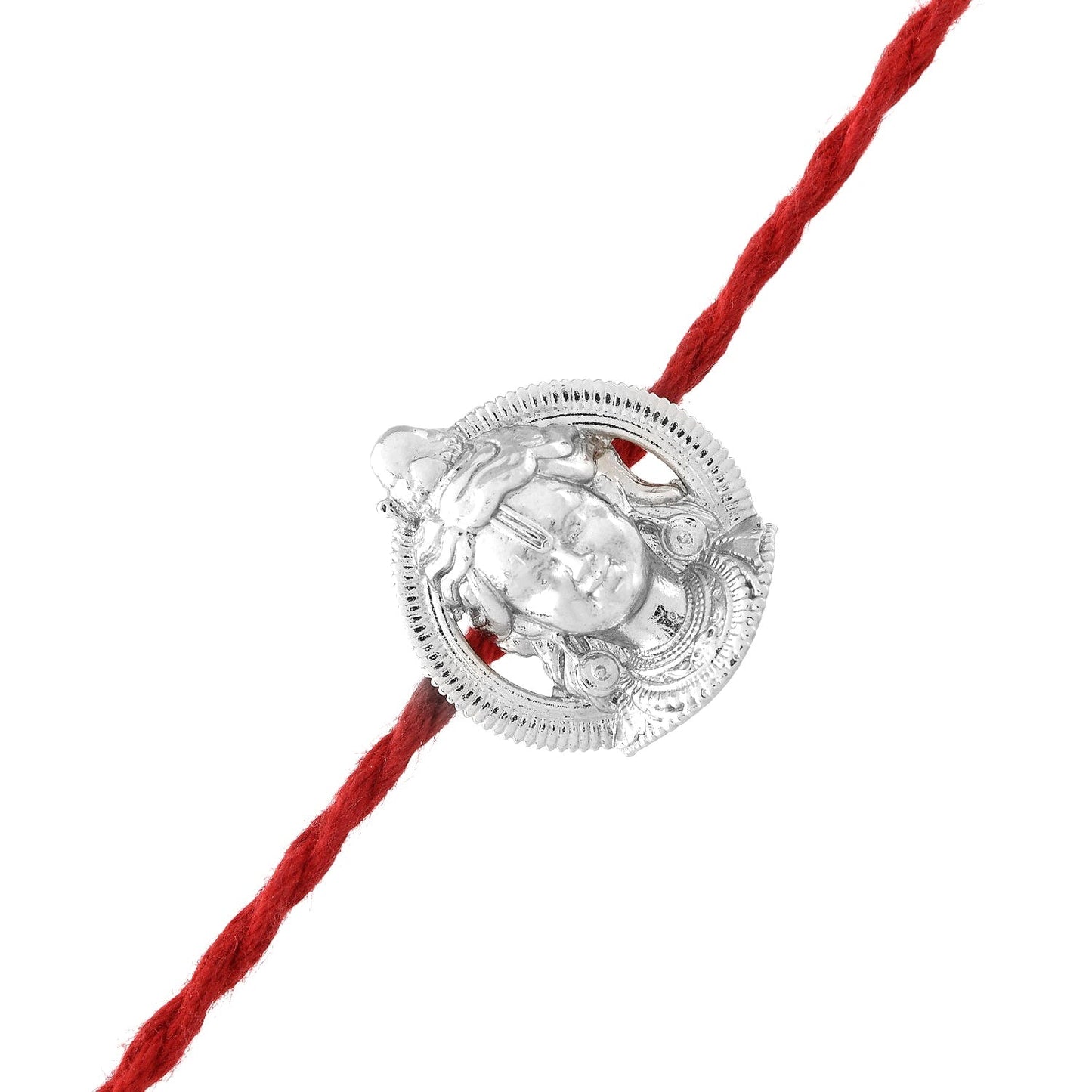 trueBrowns 925 Sterling Silver Precious Lord Shiva Thread Rakhi | Swadesiicart